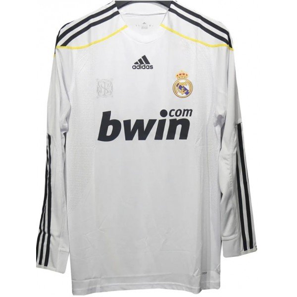 Camisa I Real Madrid 2009 2010 Adidas retro manga comprida